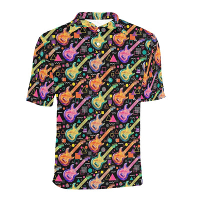 Electric Guitar Print Design LKS403 Men Polo Shirt