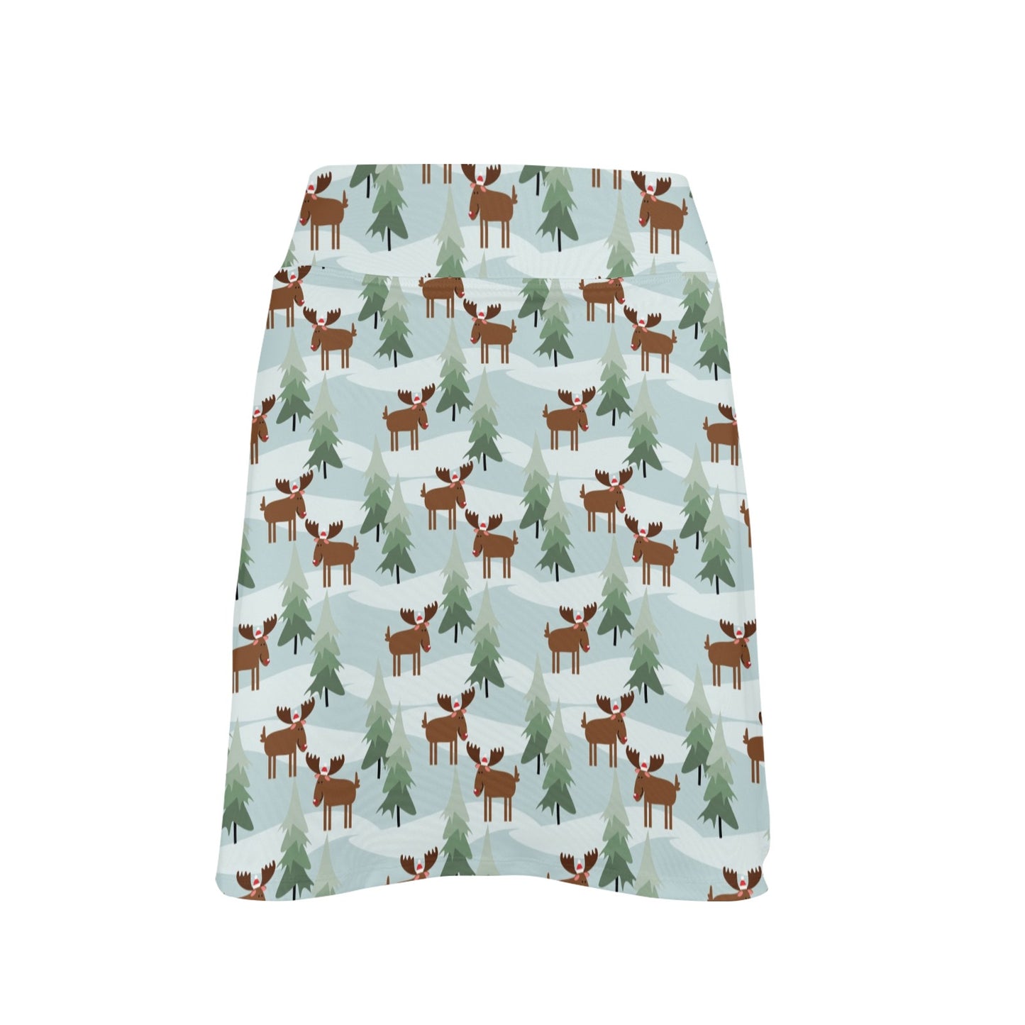 Moose Print Design LKS402 17" Golf & Pickleball Skort with Pockets