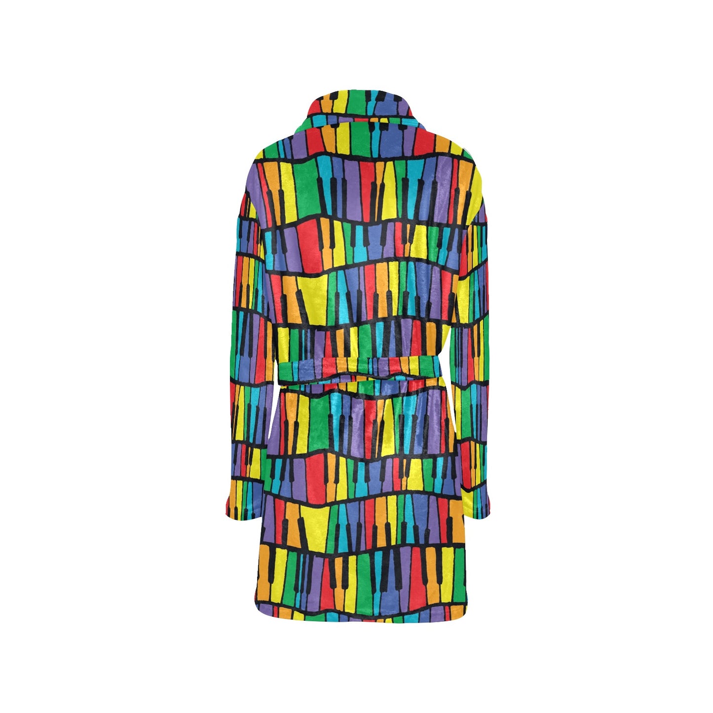 Piano Print Design LKS402 Women's Fleece Robe