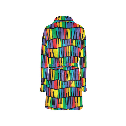 Piano Print Design LKS402 Women's Fleece Robe