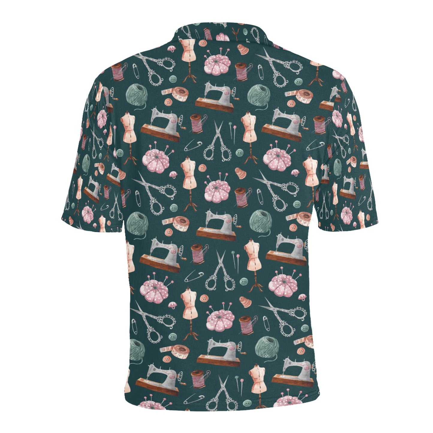 Sewing Equipment Print Design LKS307 Men Polo Shirt