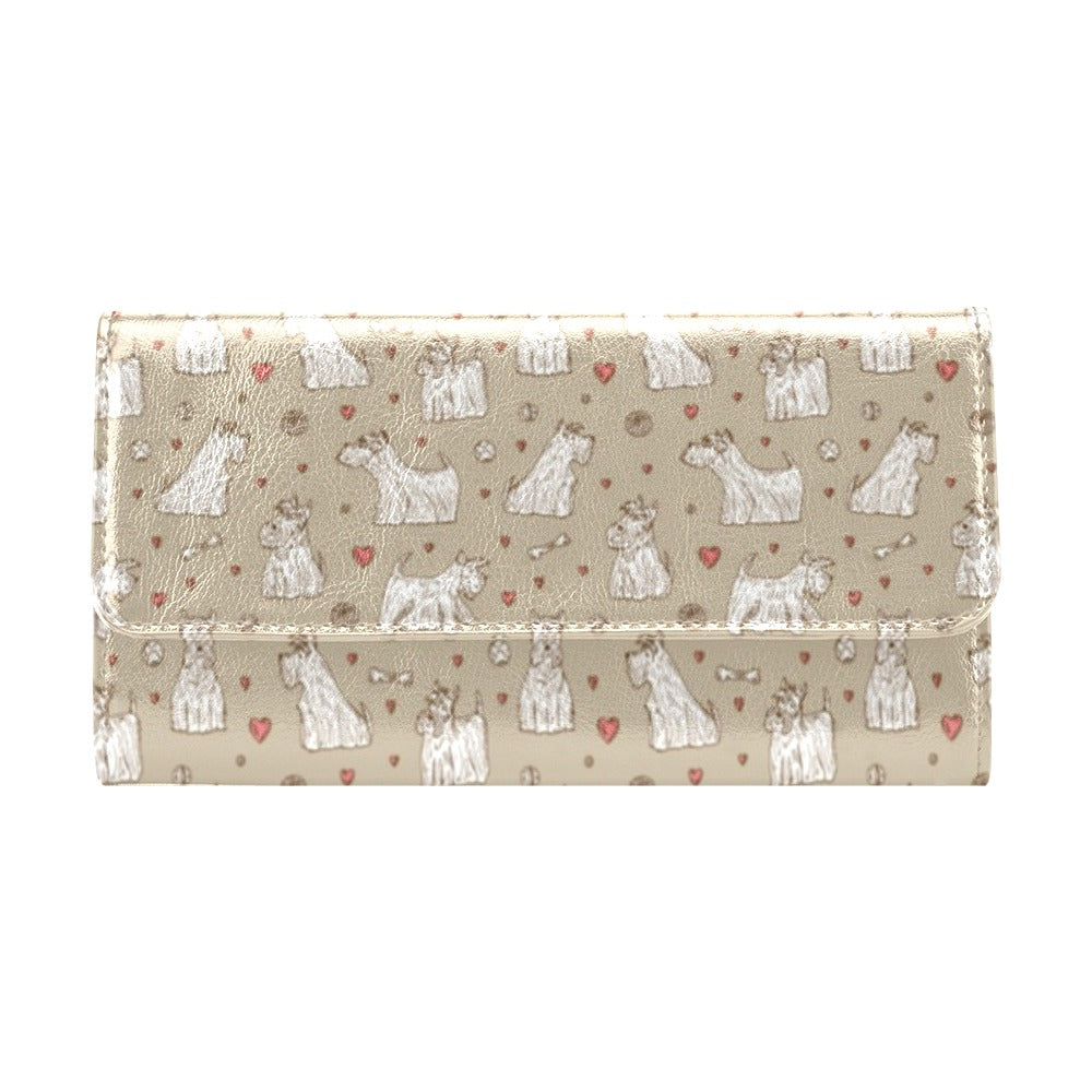 Scottish Terriers Print Design LKS3017 Women's Trifold Wallet