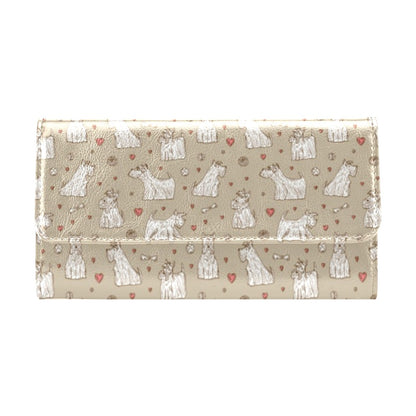 Scottish Terriers Print Design LKS3017 Women's Trifold Wallet