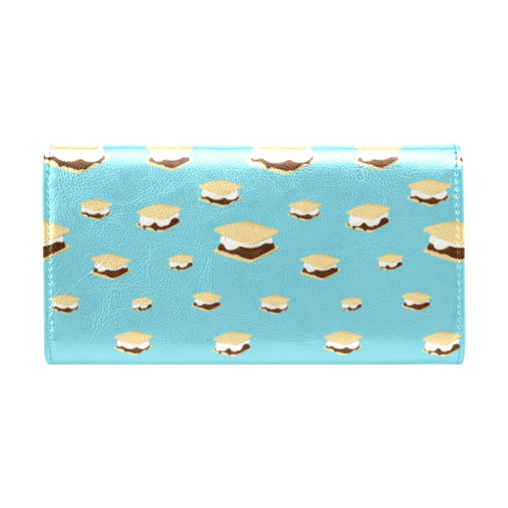 S_Mores Print Design LKS302 Women's Trifold Wallet