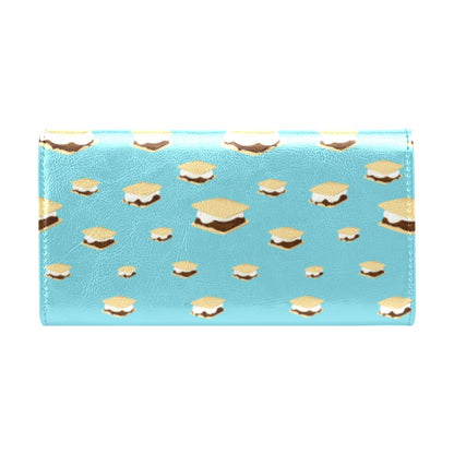 S_Mores Print Design LKS302 Women's Trifold Wallet