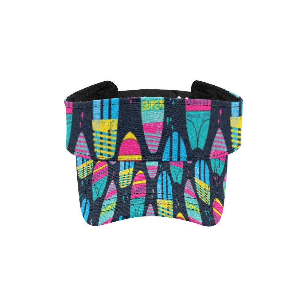 Surfboard Colorful Print Design LKS302 Unisex Sun Visor