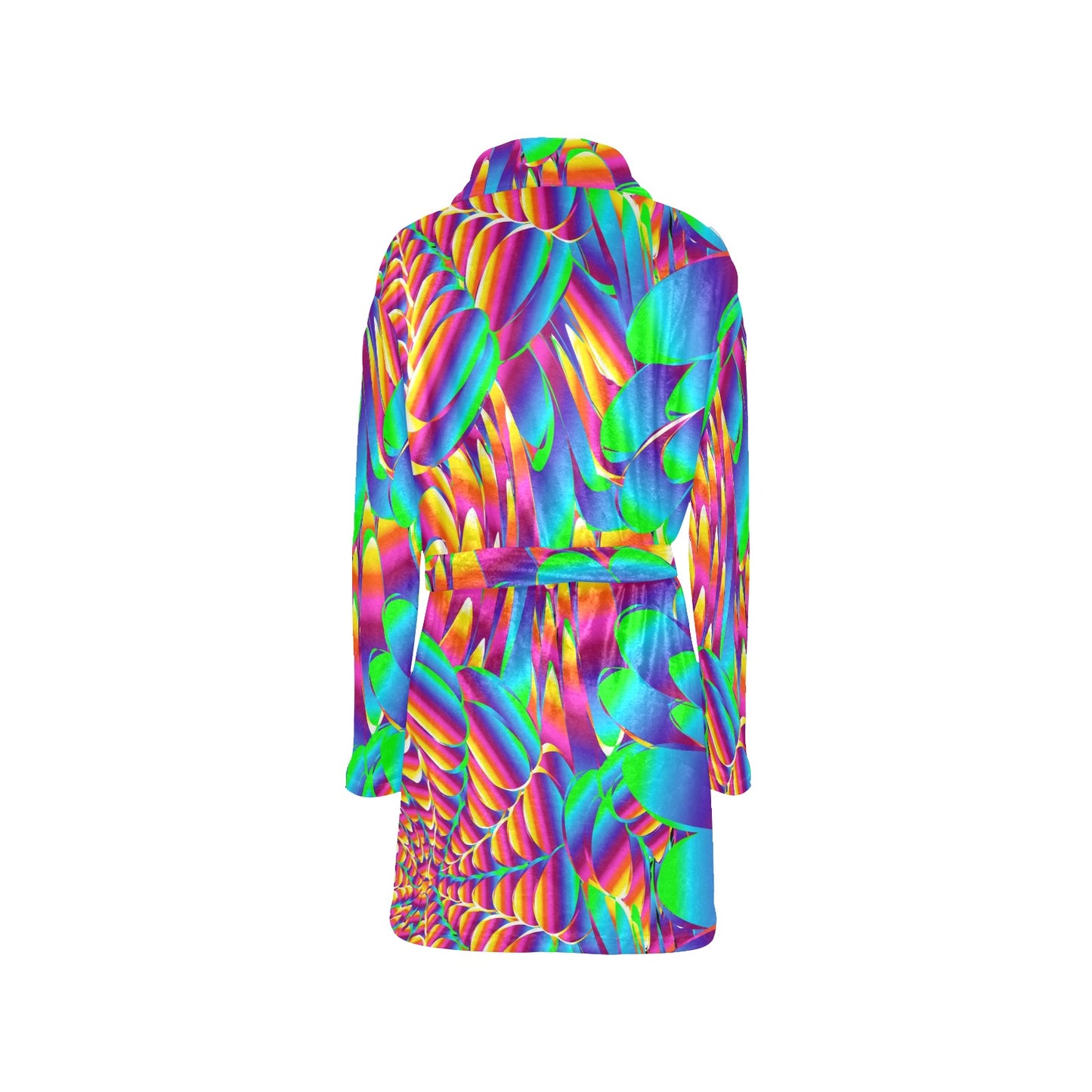 Psychedelic Trippy Pattern Women's Fleece Robe