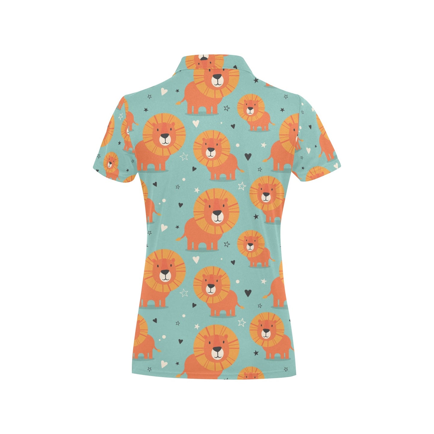 Lion Baby Pattern Print Design 03 Women's Polo Shirt