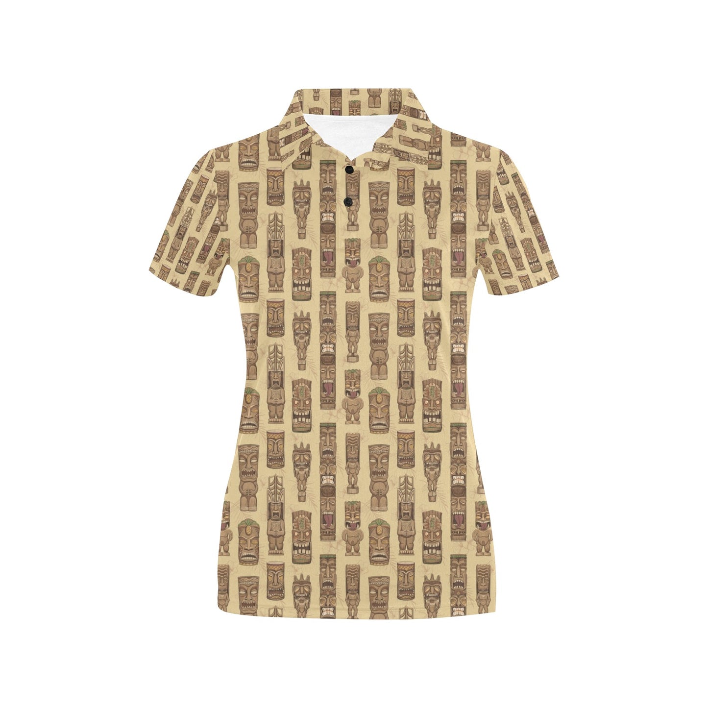 Totem Tiki Style Themed Design Women's Polo Shirt