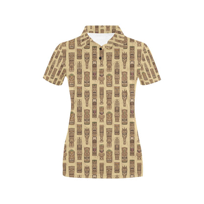 Totem Tiki Style Themed Design Women's Polo Shirt