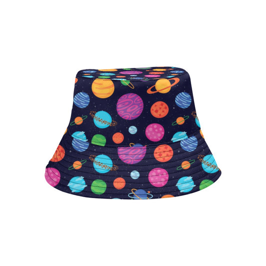 Planet Multicolor Print Design LKS302 Unisex Bucket Hat