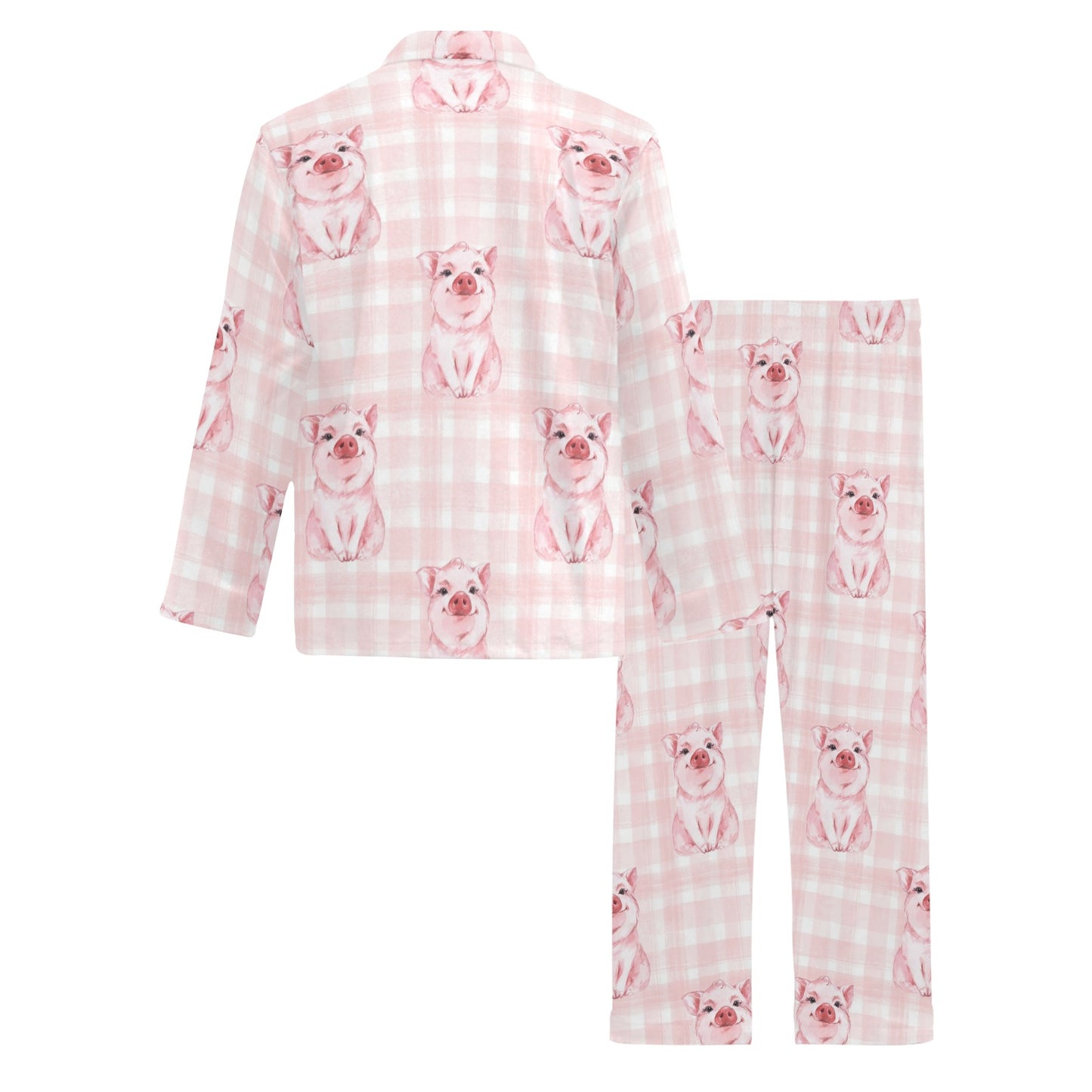 Pig Baby Pattern Print Design 01 Men's Long Pajama Set