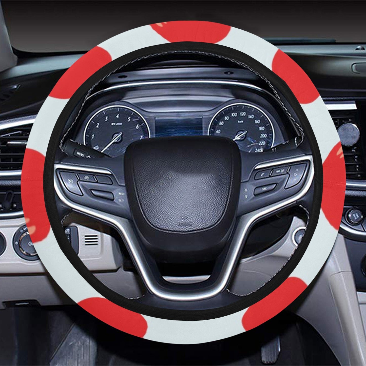 Tomato Print Design LKS307 Steering Wheel Cover with Elastic Edge