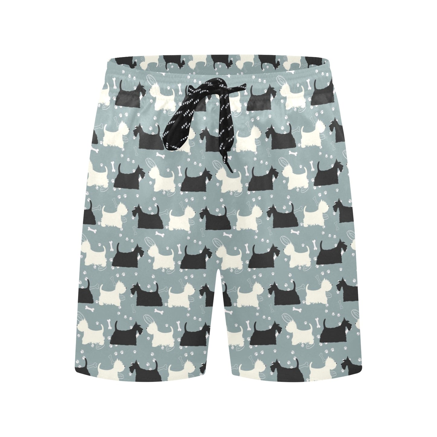 Scottish Terriers Print Design LKS301 Men's Swim Trunks Beach Shorts