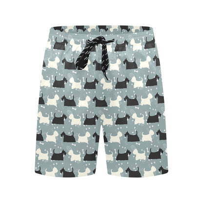Scottish Terriers Print Design LKS301 Men's Swim Trunks Beach Shorts
