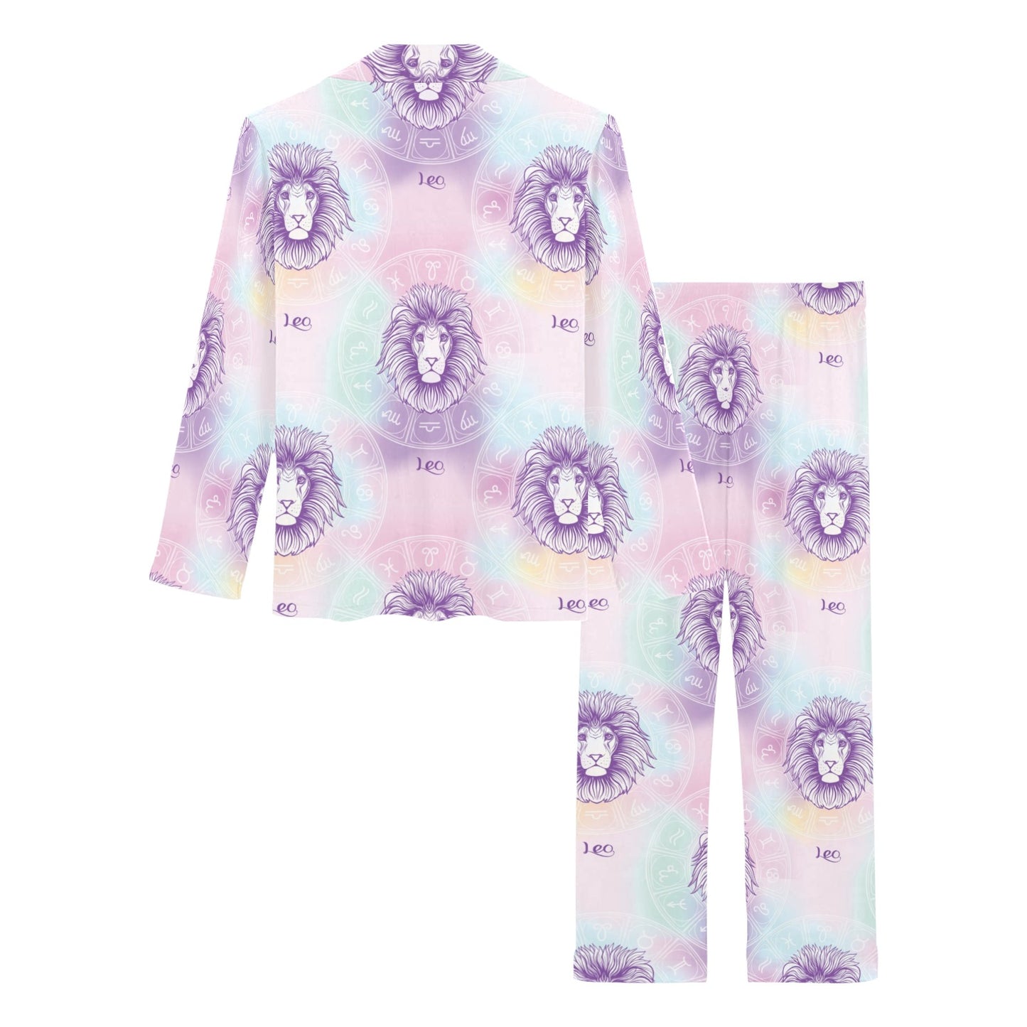 Leo Pattern Print Design 03 Women's Long Pajama Set