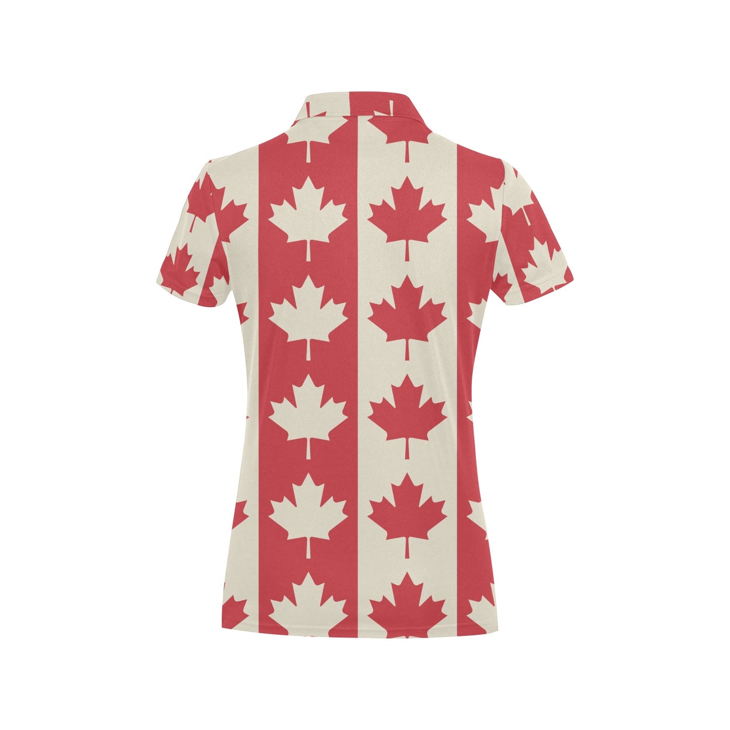 Maple Leaf Pattern Print Design 02 Women's Polo Shirt