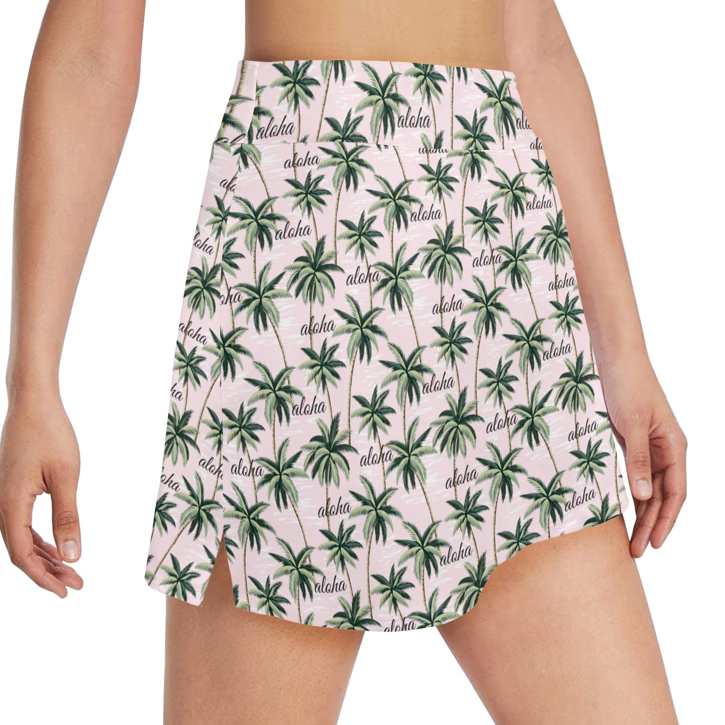 Aloha Beach Pattern Design Themed Print 17" Golf & Pickleball Skort with Pockets