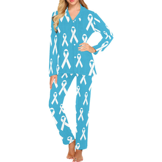 Liver cancer Pattern Print Design 01 Women's Long Pajama Set