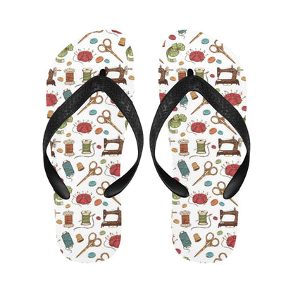 Sewing Equipment Print Design LKS304 Flip Flops