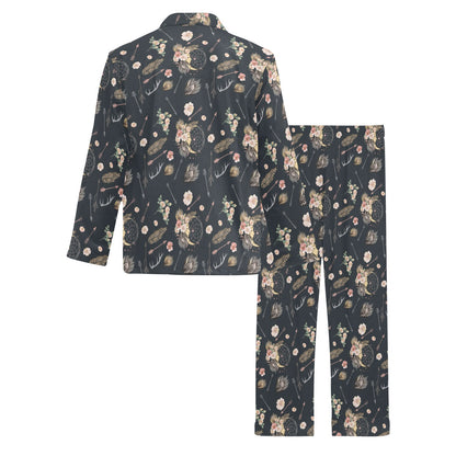 Bohemian Pattern Print Design 09 Men's Long Pajama Set