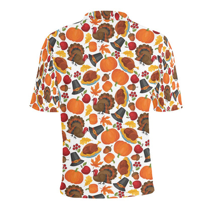 Thanksgiving Print Design LKS304 Men Polo Shirt