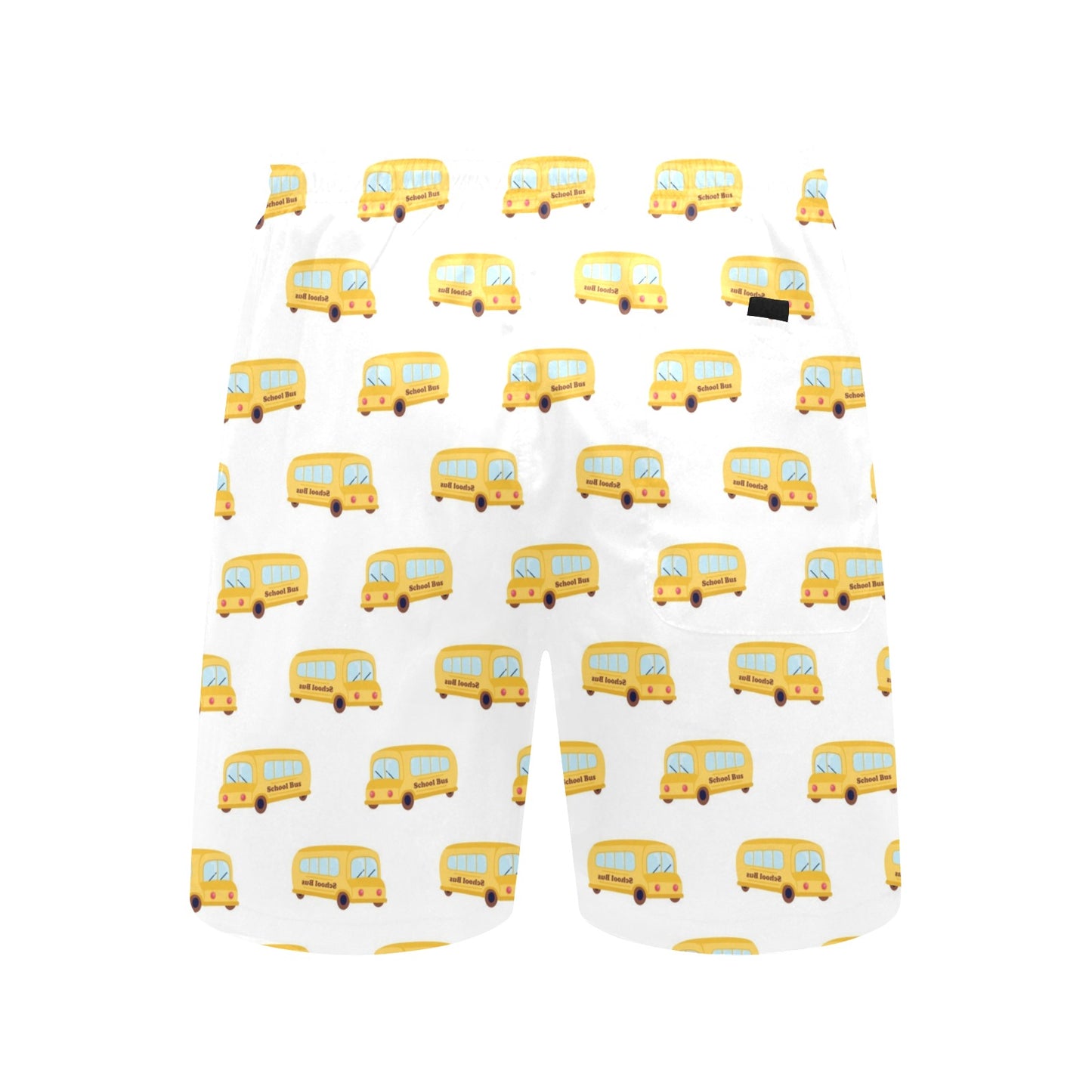 School Bus Print Design LKS306 Men's Swim Trunks Beach Shorts