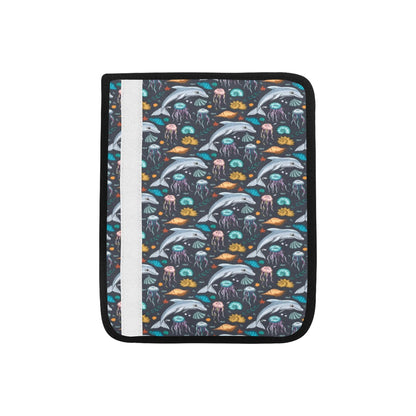 Underwater Dolphin Print Design LKS304 Car Seat Belt Cover