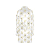 Tofu Print Design LKS301 Women's Fleece Robe