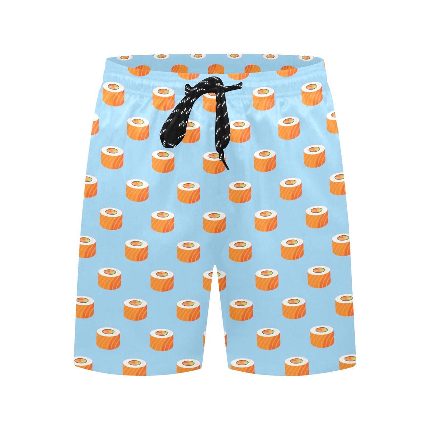 Salmon Sushi Print Design LKS307 Men's Swim Trunks Beach Shorts