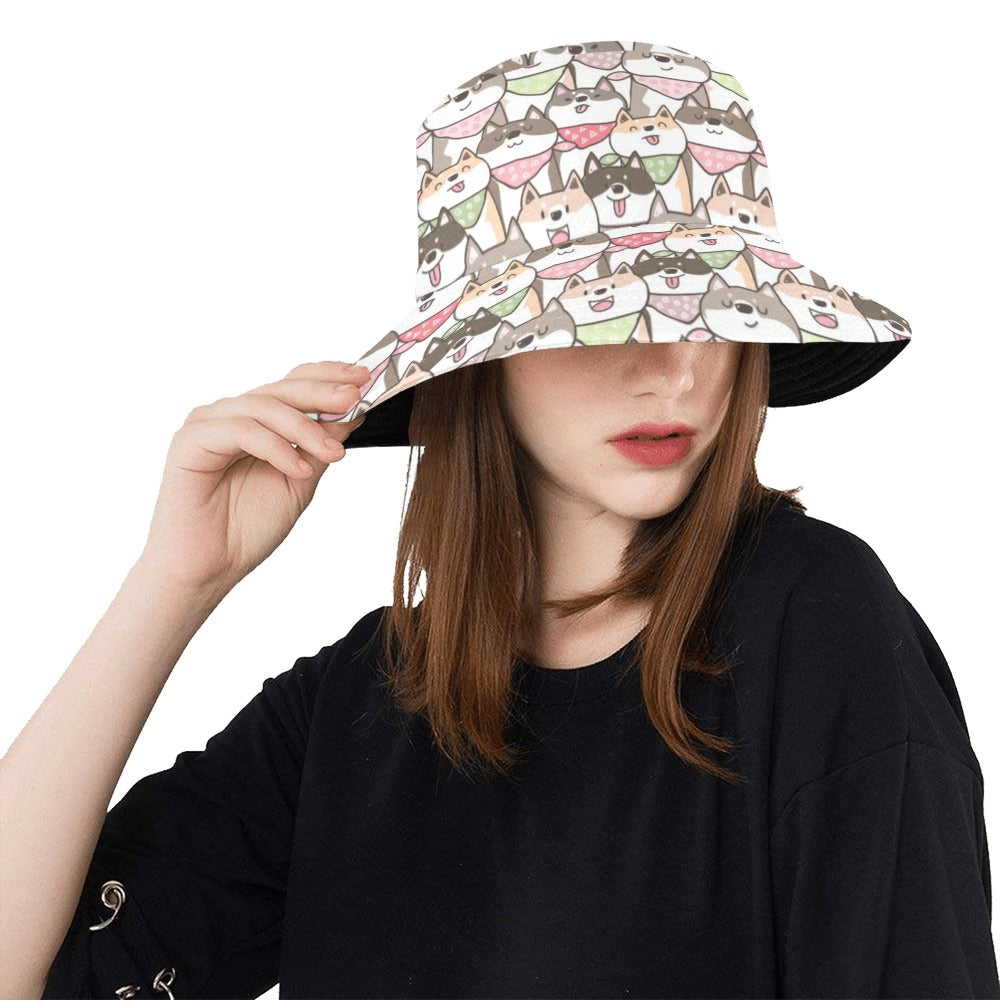 Shiba Inu Print Design LKS305 Unisex Bucket Hat