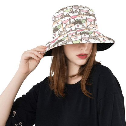 Shiba Inu Print Design LKS305 Unisex Bucket Hat
