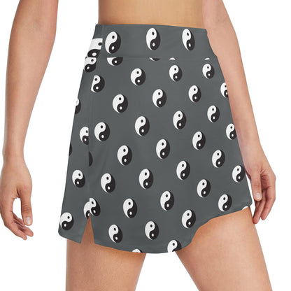Yin Yang Print Design LKS303 17" Golf & Pickleball Skort with Pockets