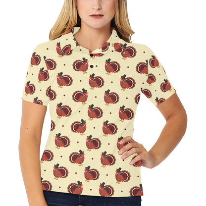 Thanksgiving Print Design LKS3010 Women's Polo Shirt