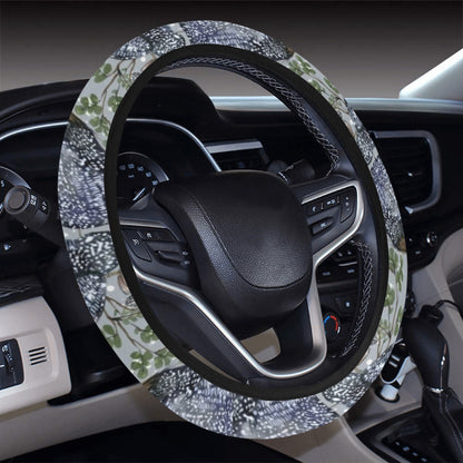 Guinea Fowl Print Design LKS402 Steering Wheel Cover with Elastic Edge