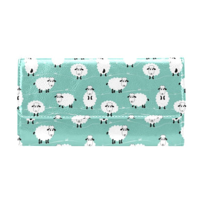 Sheep Print Design LKS404 Women's Trifold Wallet