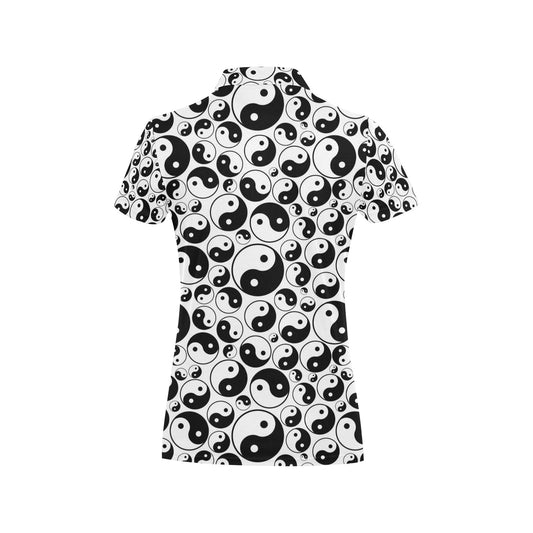 Yin Yang Print Design LKS302 Women's Polo Shirt