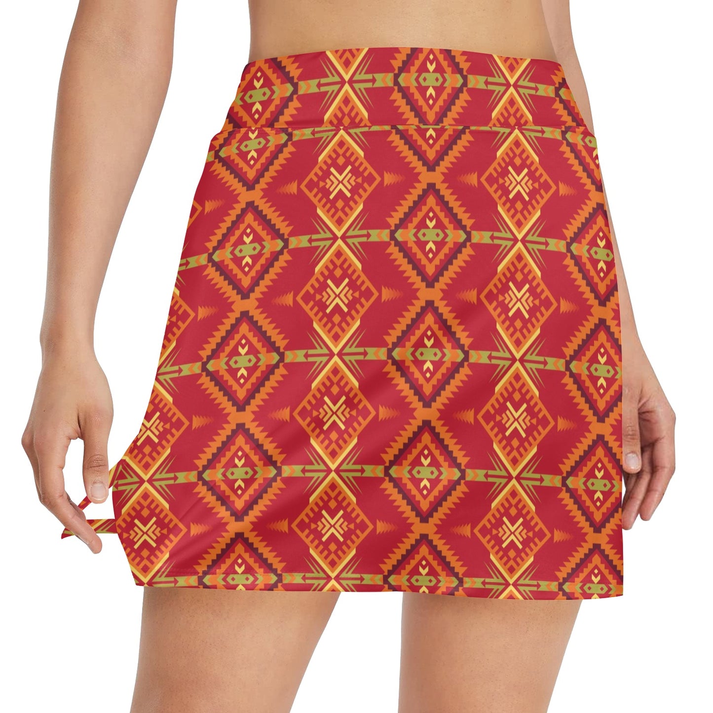 Southwest Pattern Print Design LKS305 17" Golf & Pickleball Skort with Pockets