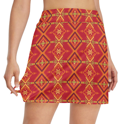Southwest Pattern Print Design LKS305 17" Golf & Pickleball Skort with Pockets