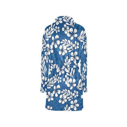 Plumeria Pattern Print Design PM015 Women's Fleece Robe