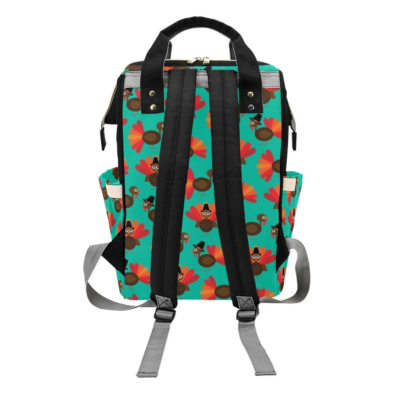 Turkey Print Design LKS402 Diaper Bag Backpack