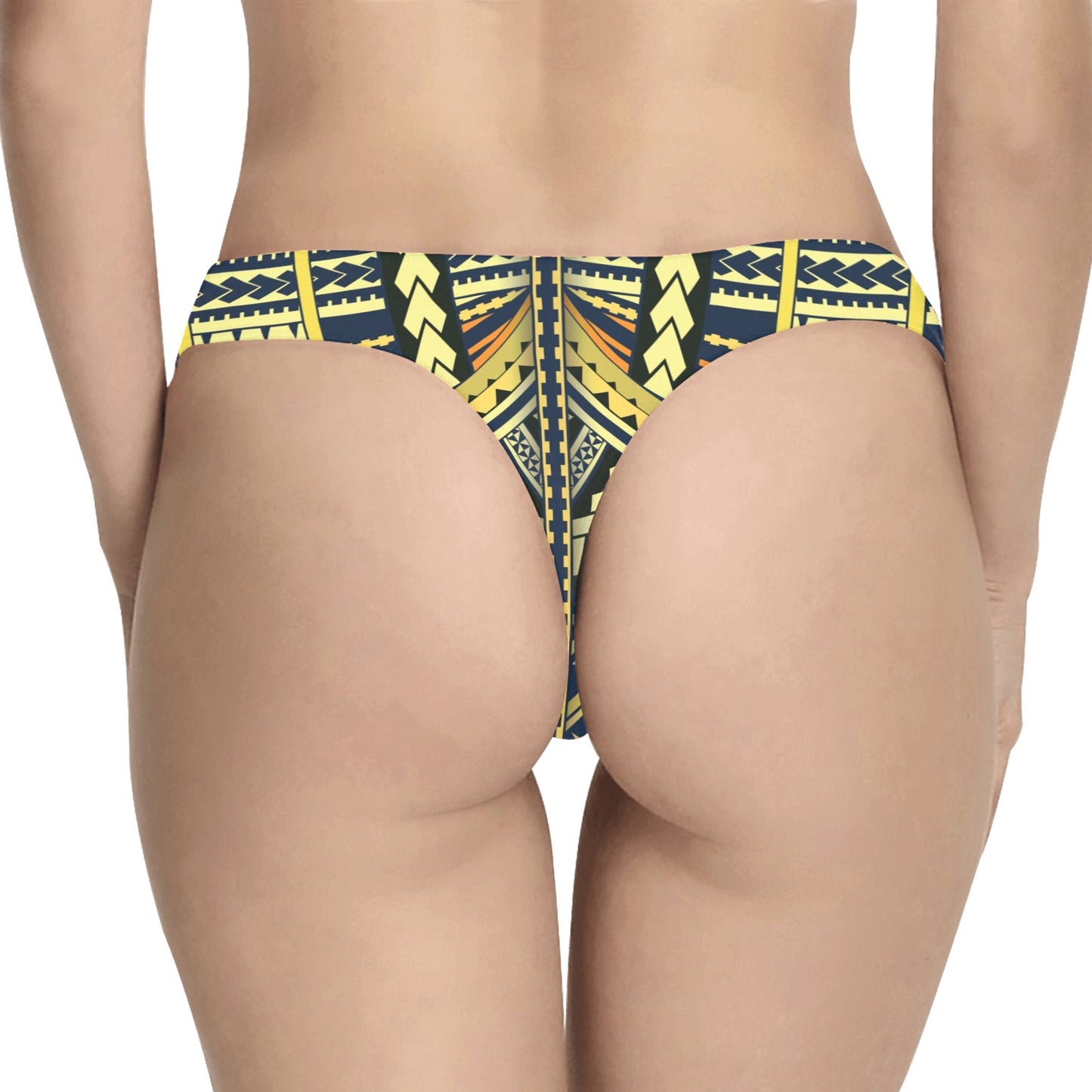 Polynesian Tattoo Print Women's Thongs