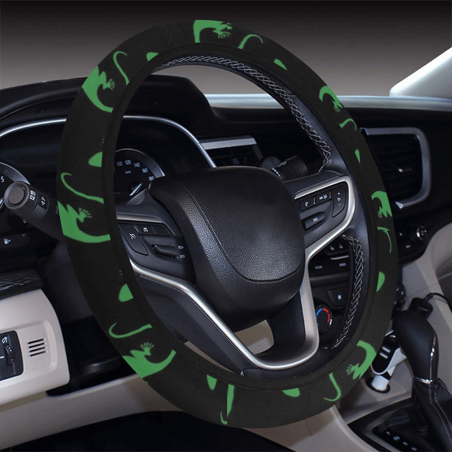 lizard Print Design LKS401 Steering Wheel Cover with Elastic Edge