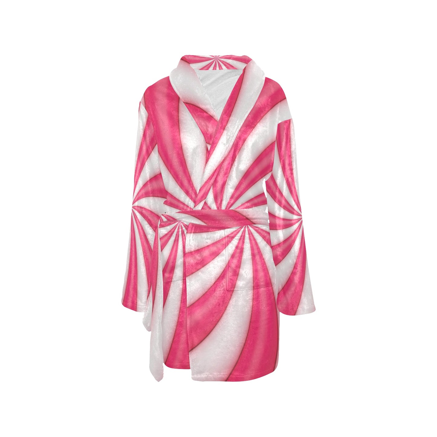 Vortex Twist Swirl Candy Print Women's Fleece Robe