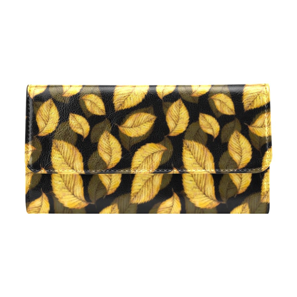 Elm Leave Summer Print Pattern Women's Trifold Wallet