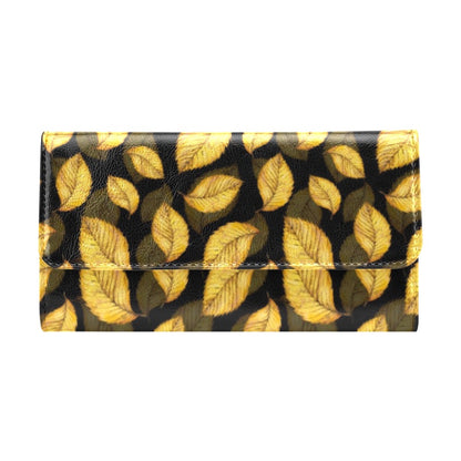 Elm Leave Summer Print Pattern Women's Trifold Wallet