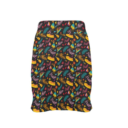 Aloha Hawaii Summer Design Themed Print 17" Golf & Pickleball Skort with Pockets