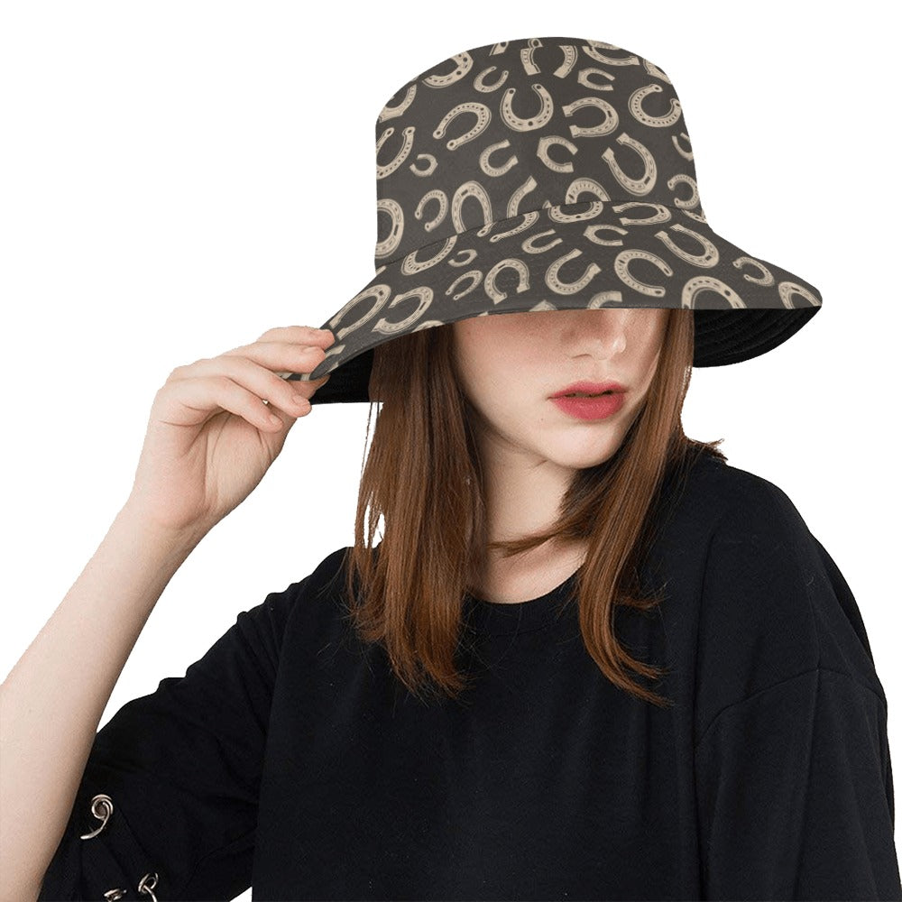Horseshoe Print Design LKS303 Unisex Bucket Hat