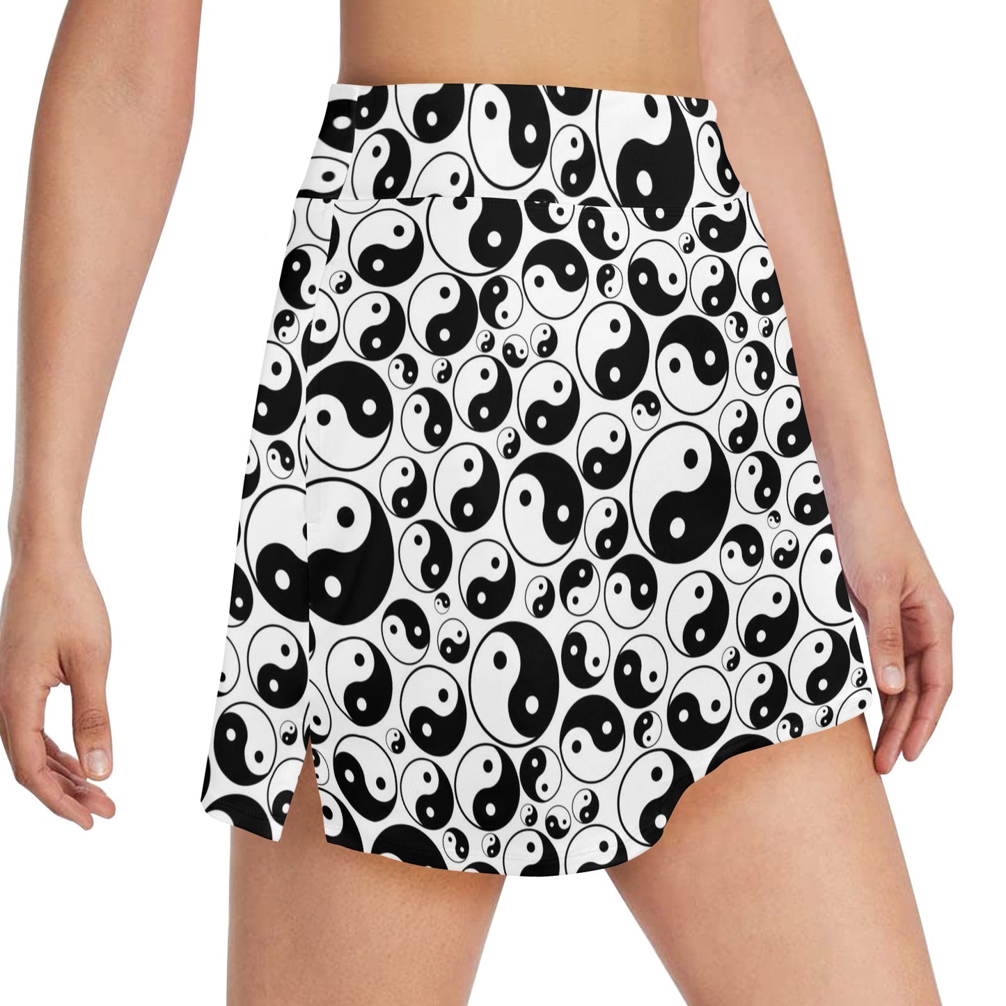 Yin Yang Print Design LKS302 17" Golf & Pickleball Skort with Pockets