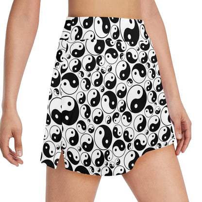 Yin Yang Print Design LKS302 17" Golf & Pickleball Skort with Pockets